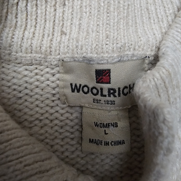 Vintage 90s Woolrich Wool Pullover Sweater Birds Large - Picture 3 of 5